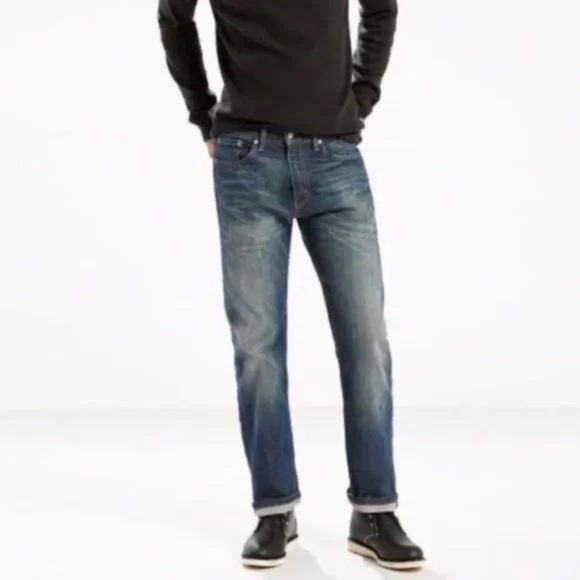 Levi's 505 Regular Fit Jeans Medium Wash Men Size W36 L32 - Picture 1 of 8